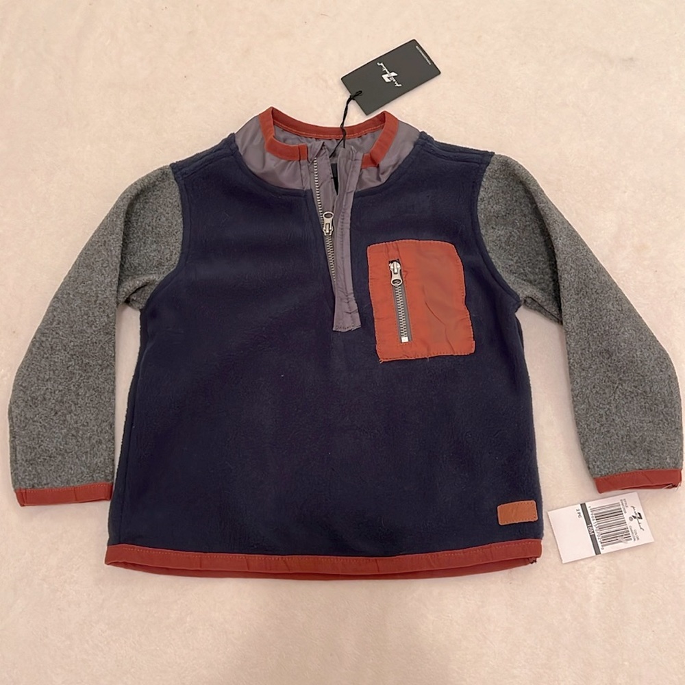 7 FOR ALL MANKIND baby boy quarter zip up sweater